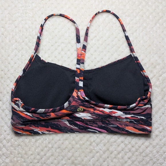 Lululemon Abstract Print Sports Bra | Strappy Back - Picture 3 of 3